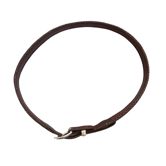 Vintage Boho Southwestern Woven Silver Buckle Belt 38 - Picture 8 of 9